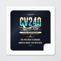 Thumbnail for Convair CV-240 - Original - Square Sticker - Peel