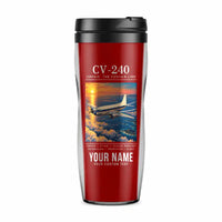 Thumbnail for Convair CV-240 - Poster + Name - Plastic (No Holder) - Red