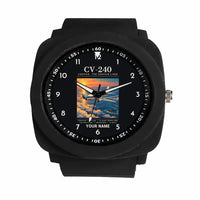 Thumbnail for Convair CV-240 - Poster + Name - Rubber Strap - Black