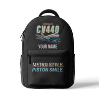 Thumbnail for Convair CV-440 Metropolitan - 3D Backpack - Cartoon + Name - Gray