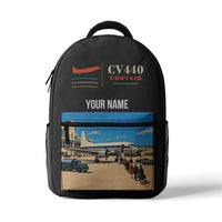 Thumbnail for Convair CV-440 Metropolitan - 3D Backpack - Gray + Name