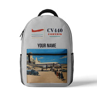 Thumbnail for Convair CV-440 Metropolitan - 3D Backpack - White + Name