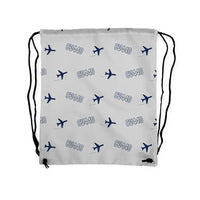 Thumbnail for Convair CV-440 Metropolitan - Drawstring Bag - 3D Pattern - Light Gray