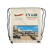 Thumbnail for Convair CV-440 Metropolitan - Drawstring Bag - Classic - Beige