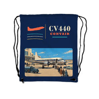 Thumbnail for Convair CV-440 Metropolitan - Drawstring Bag - Classic - Dark Blue