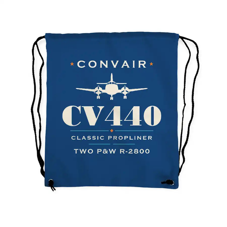Convair CV-440 Metropolitan - Drawstring Bag - Heritage - Blue