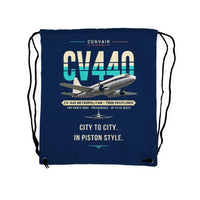 Thumbnail for Convair CV-440 Metropolitan - Drawstring Bag - Original - Dark Blue