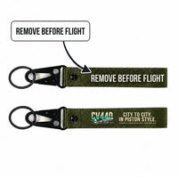 Thumbnail for Convair CV-440 Metropolitan Hawk-Shaped Key Chains - Dark Green - Original - Remove Before Flight