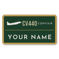 Thumbnail for Convair CV-440 Metropolitan Patches - Rectangle + Name - Forest Gold