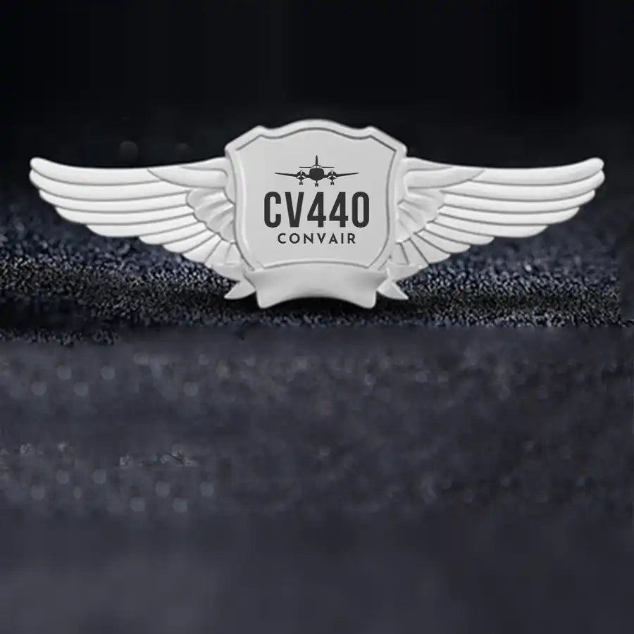 Convair CV-440 Metropolitan Pilot Wing Badge - Silver