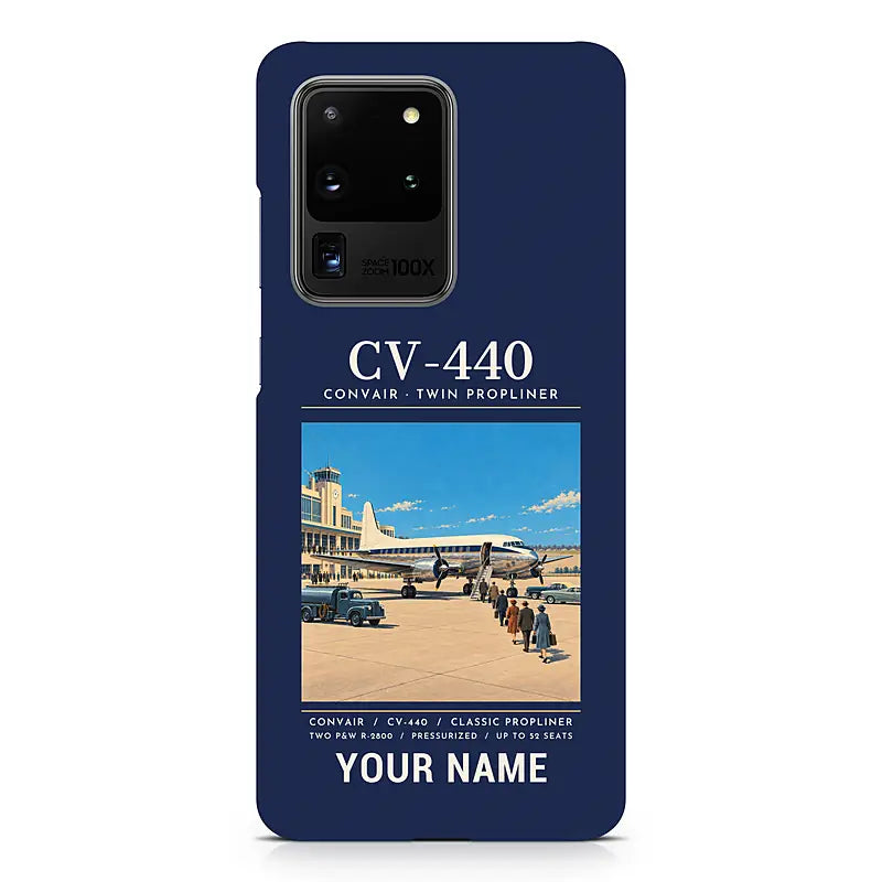 Convair CV-440 Metropolitan - Poster + Name - Samsung Case - Navy Blue