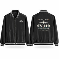 Thumbnail for Convair CV-440 Metropolitan Stylish Jackets - Baseball Collar - Heritage - Black