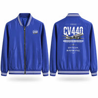 Thumbnail for Convair CV-440 Metropolitan Stylish Jackets - Baseball Collar - Original - Royal Blue