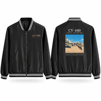 Thumbnail for Convair CV-440 Metropolitan Stylish Jackets - Baseball Collar - Poster - Black