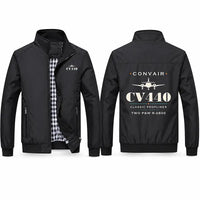 Thumbnail for Convair CV-440 Metropolitan Stylish Jackets - Stand Collar - Heritage - Black