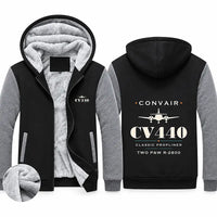 Thumbnail for Convair CV-440 Metropolitan Zipped Sweatshirts - Heritage - Black & Gray
