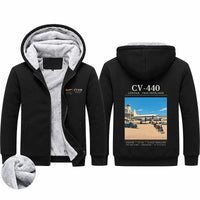 Thumbnail for Convair CV-440 Metropolitan Zipped Sweatshirts - Poster - Black
