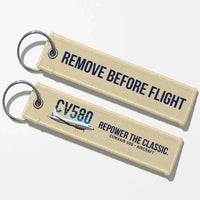 Thumbnail for Convair 580 Aviator Key Chains - Beige - Remove Before Flight