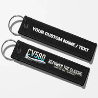 Thumbnail for Convair 580 Aviator Key Chains - Black - Personalized