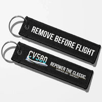 Thumbnail for Convair 580 Aviator Key Chains - Black - Remove Before Flight