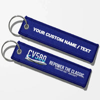 Thumbnail for Convair 580 Aviator Key Chains - Blue - Personalized