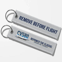 Thumbnail for Convair 580 Aviator Key Chains - Light Gray - Remove Before Flight