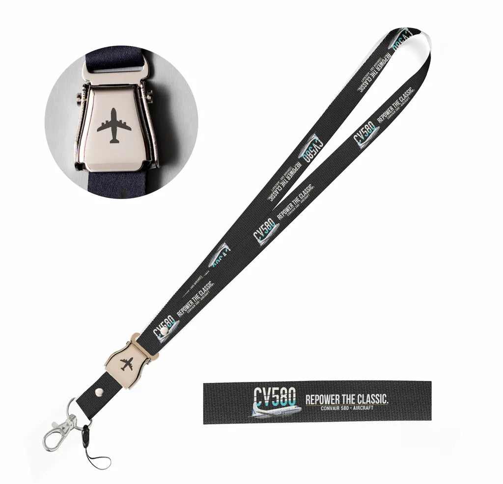 Convair 580 seat belt lanyard - black