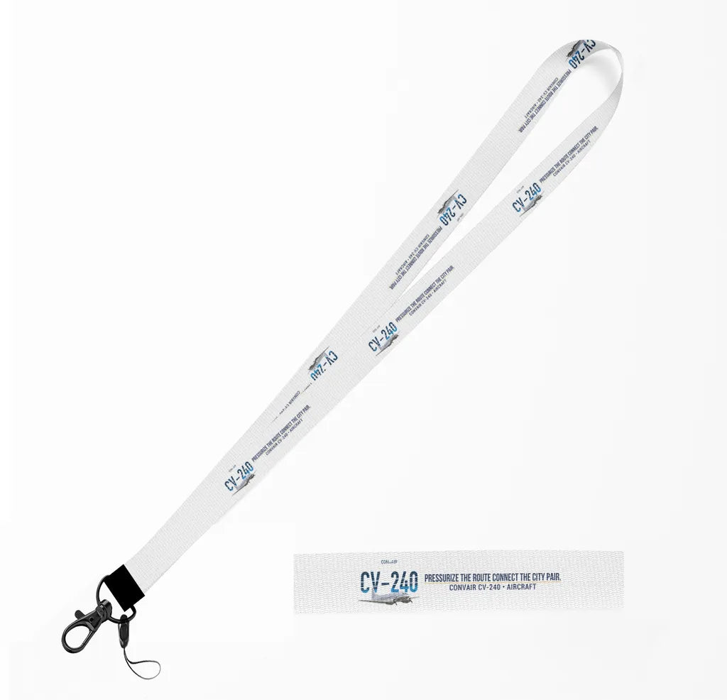 Convair CV-240 lanyard - white