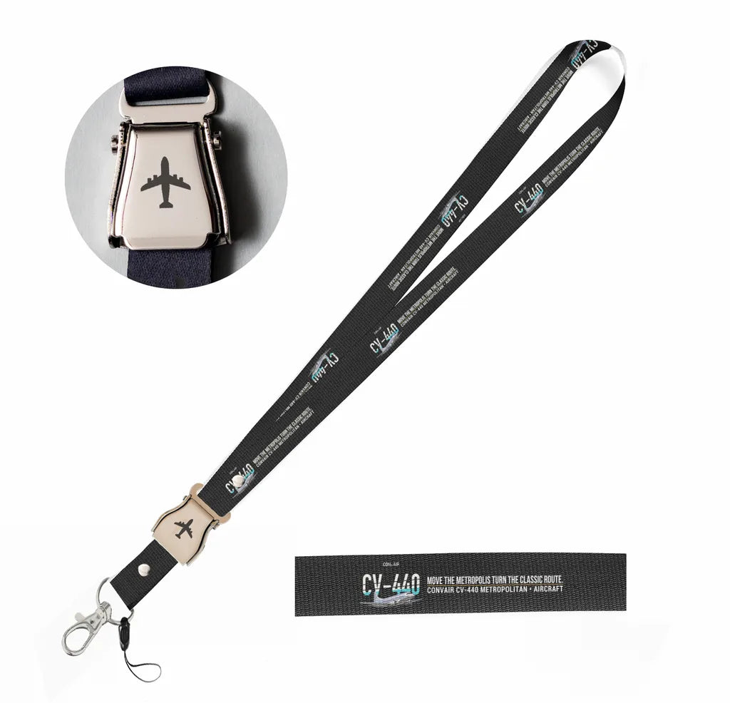 Convair CV-440 Metropolitan seat belt lanyard - black
