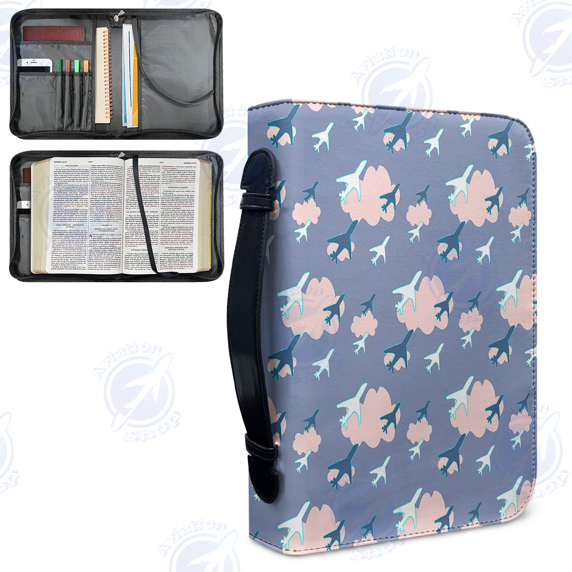 Cool & Super Airplanes (Vol2) Designed PU Accessories Bags