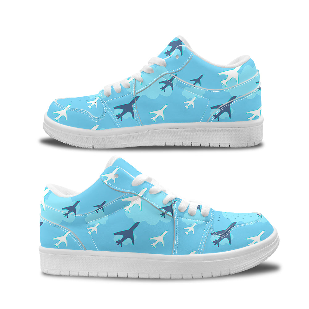 Cool & Super Airplanes Designed Fashion Low Top Sneakers & Shoes
