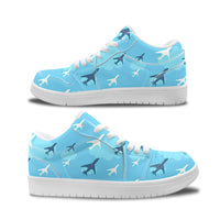 Thumbnail for Cool & Super Airplanes Designed Fashion Low Top Sneakers & Shoes