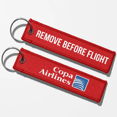 Copa Airlines Crew & Staff Tag Key Chains - Red - Remove Before Flight
