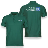Thumbnail for Copa Airlines logo on green double side polo t shirt