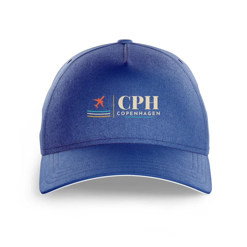 Copenhagen Airport Kastrup (CPH) printed hat - blue