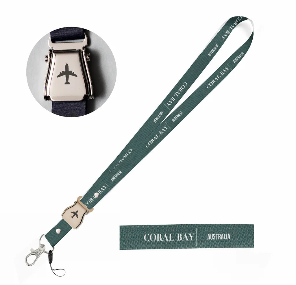 Coral Bay City Series seat belt lanyard - dark green