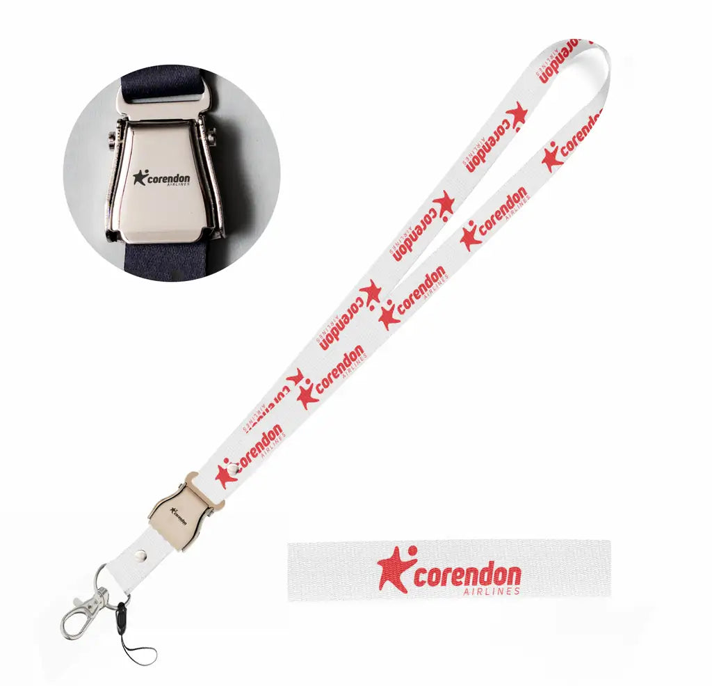 Corendon Airlines seat belt lanyard - white