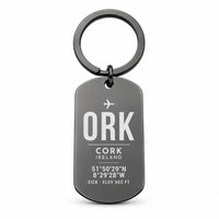 Thumbnail for Cork Airport ORK - Key Chain - Original Design - Black