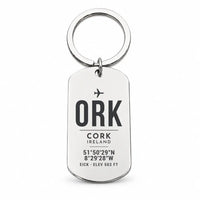 Thumbnail for Cork Airport ORK - Key Chain - Original Design - Silver
