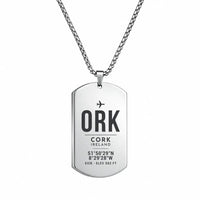 Thumbnail for Cork Airport ORK - Necklace - Original Design - Silver