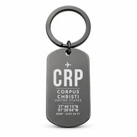 Thumbnail for Corpus Christi International Airport CRP - Key Chain - Original Design - Black
