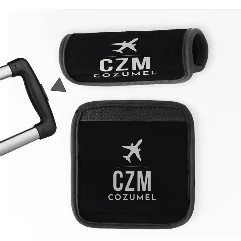 Cozumel International Airport (CZM) Luggage Handle Covers - Black