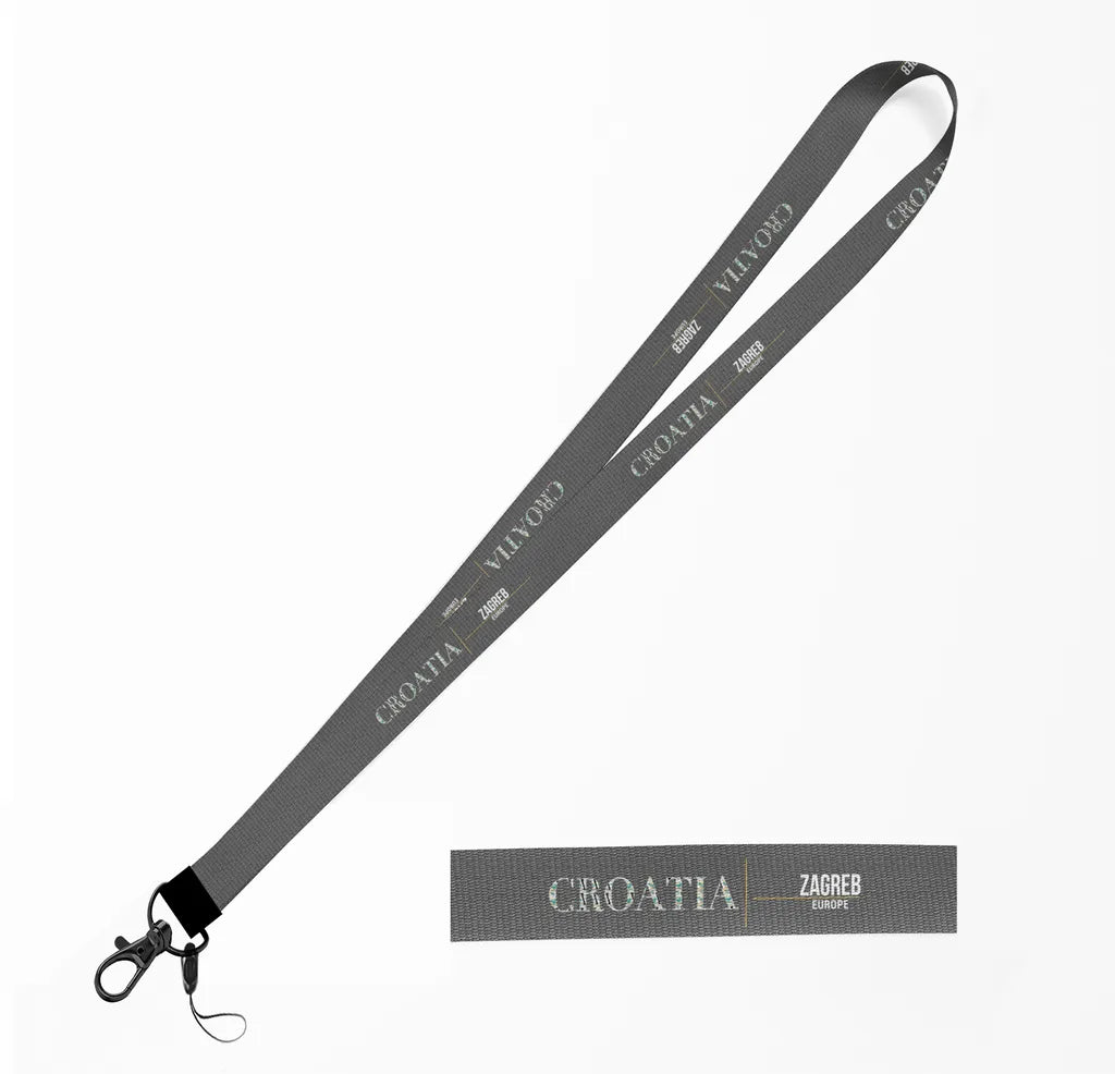 Croatia Country Series lanyard - gray