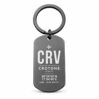 Thumbnail for Crotone Airport CRV - Key Chain - Original Design - Black