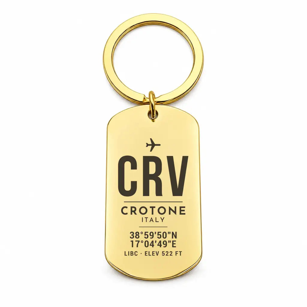 Crotone Airport CRV - Key Chain - Original Design - Gold