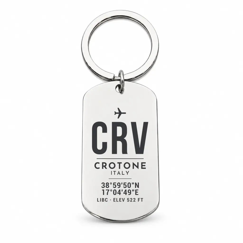 Crotone Airport CRV - Key Chain - Original Design - Silver