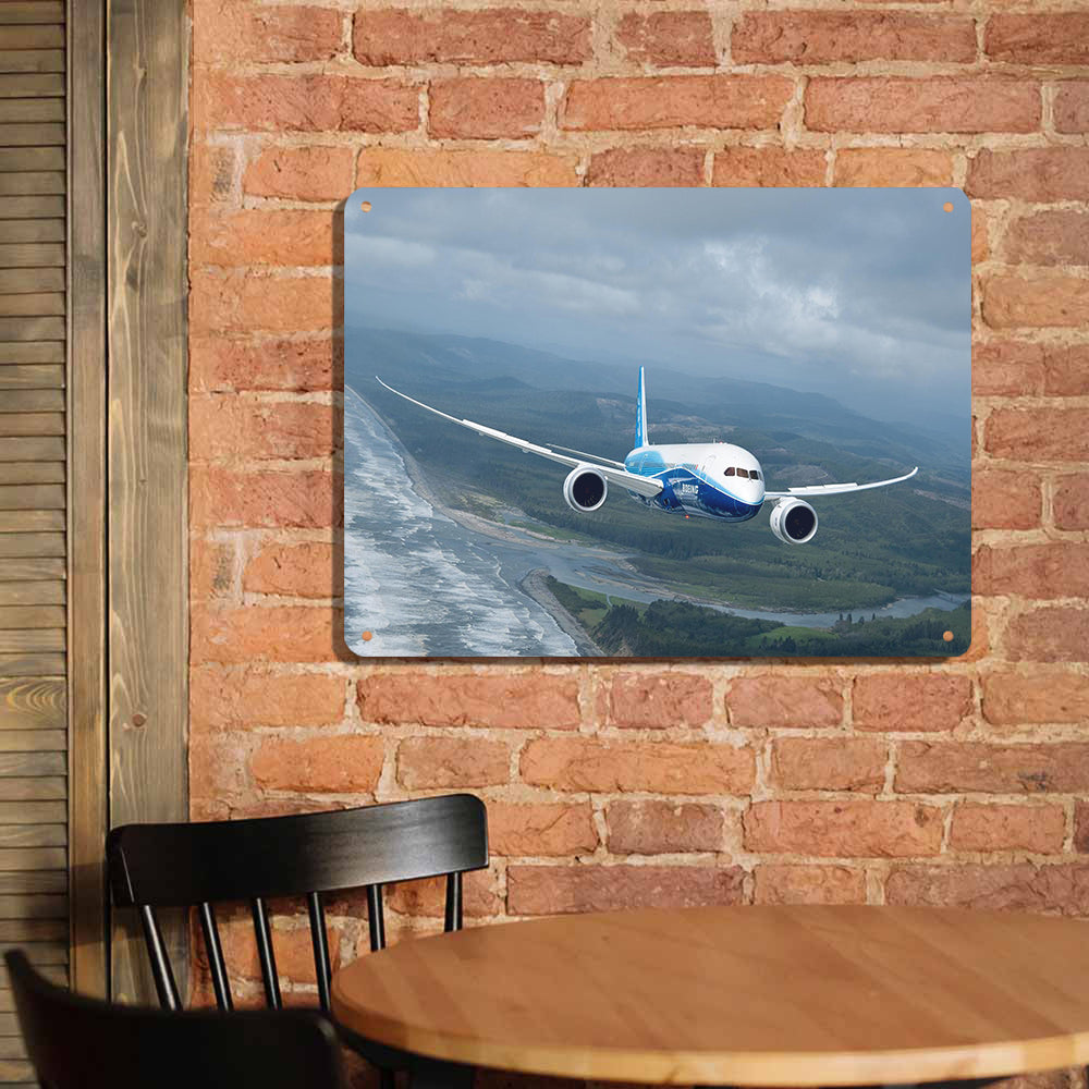 Cruising Boeing 787 Printed Metal Sign