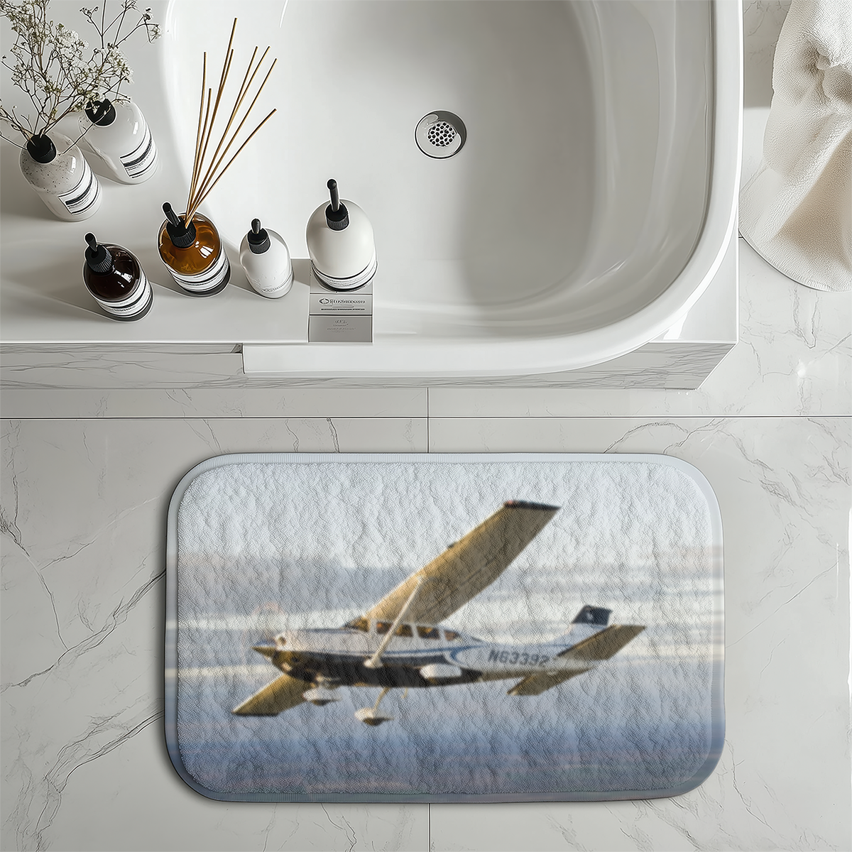 Cruising Cessna Designed Bath Mats
