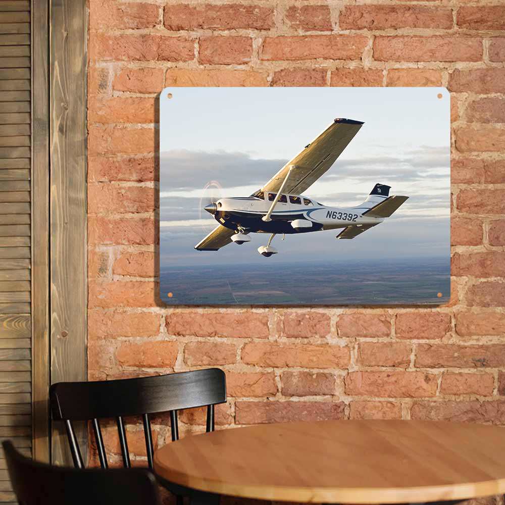 Cruising Cessna Printed Metal Sign