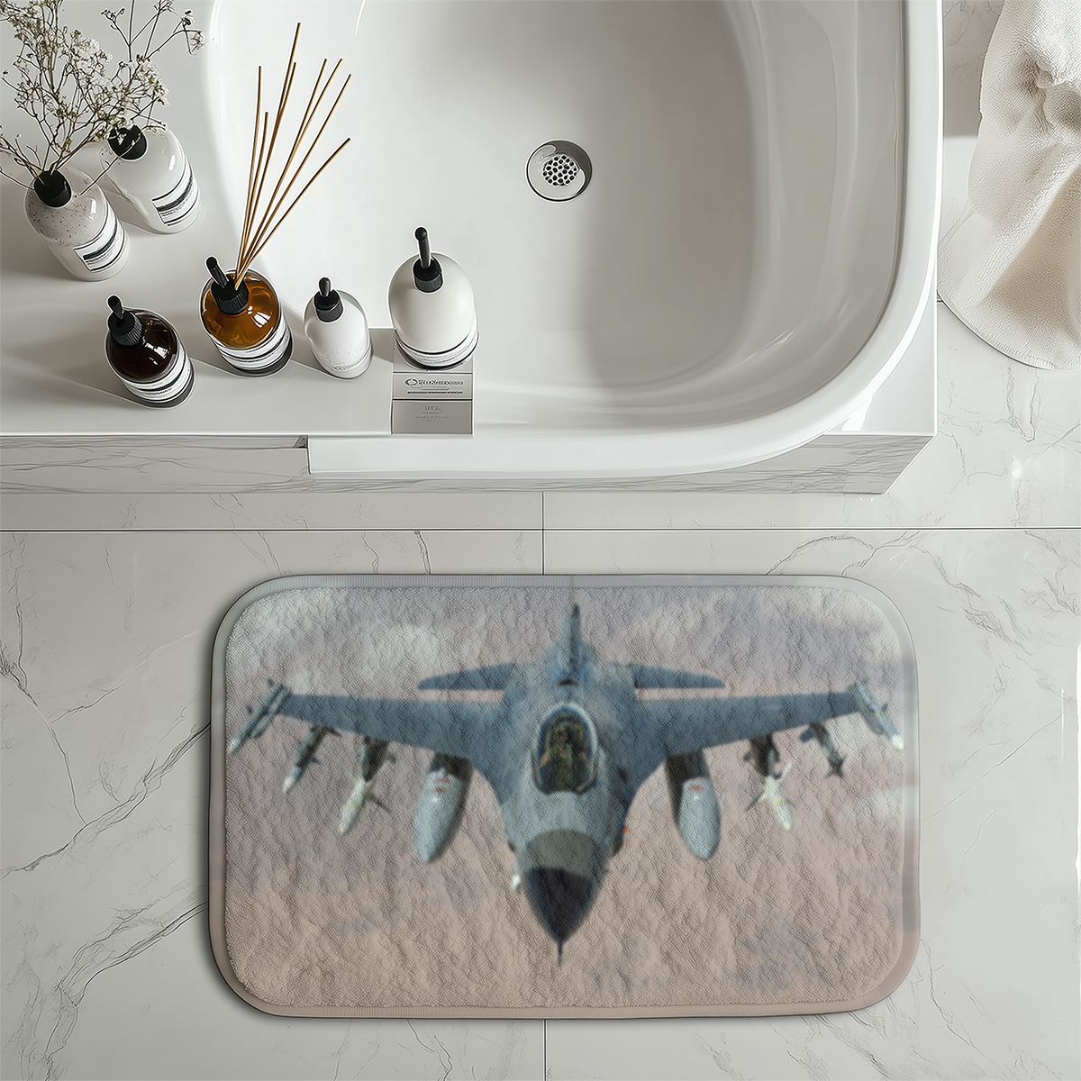 Cruising Fighter Jet 16 Designed Bath Mats